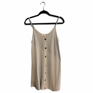 White/blue chevron dress